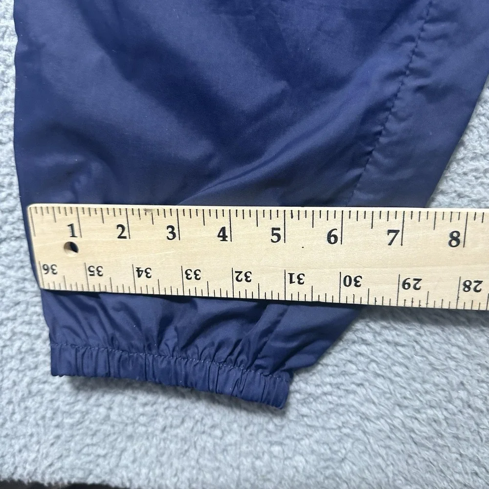 VTG Nike Track Pants Men's Large Blue‎ Tag 80s Windbreaker Nylon Black Zip Ankle
